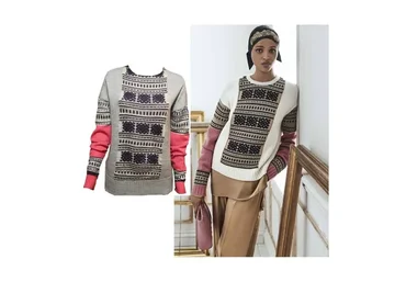 Трехцветный жаккард на одной фонтуре по модели от Max Mara (lora_lora_irkutsk)