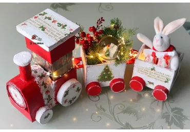 [Я хозяйка] Новогодний декор своими руками. Поезд из картона