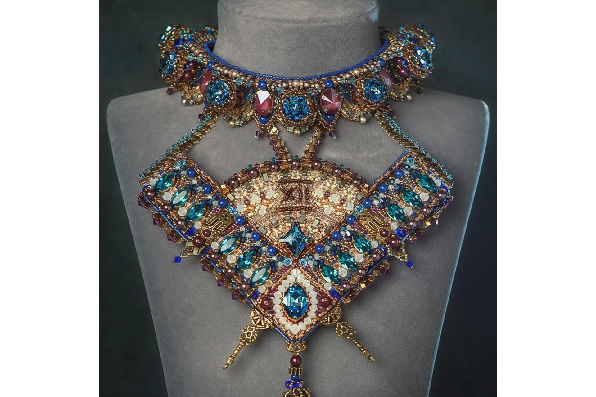 [le_sher] Гарнитур Артефакт. Конкурсное колье и серьги (Елена Шерстобитова), фото 1 из 1.