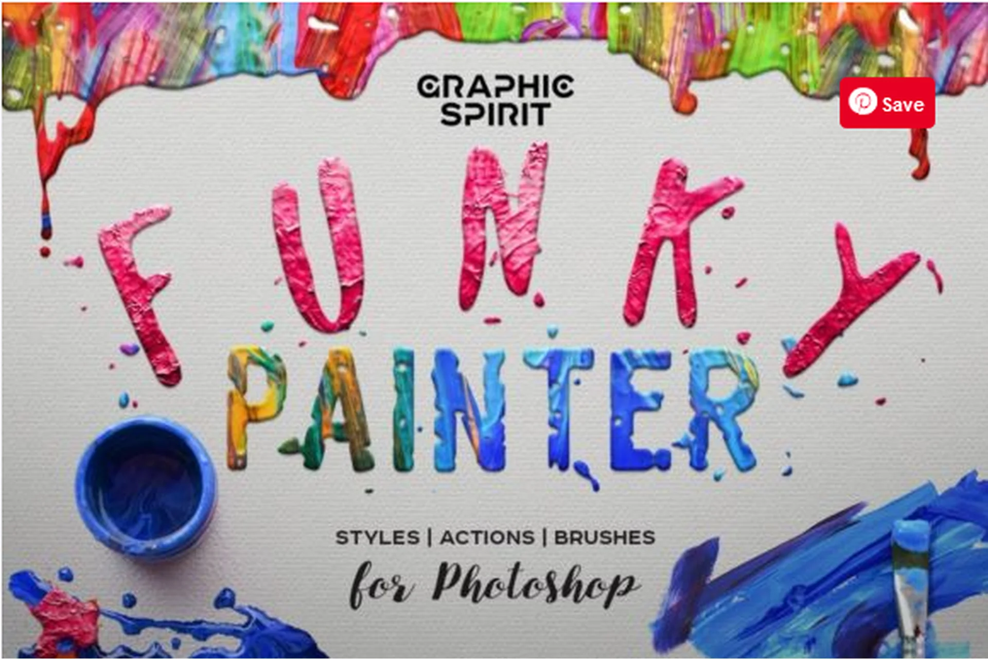 [Сreativefabrica] Funky Painter Photoshop Creative Kit (Креативный набор для Фотошопа), фото 1 из 1.