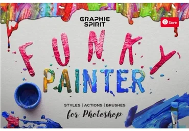 [Сreativefabrica] Funky Painter Photoshop Creative Kit (Креативный набор для Фотошопа)