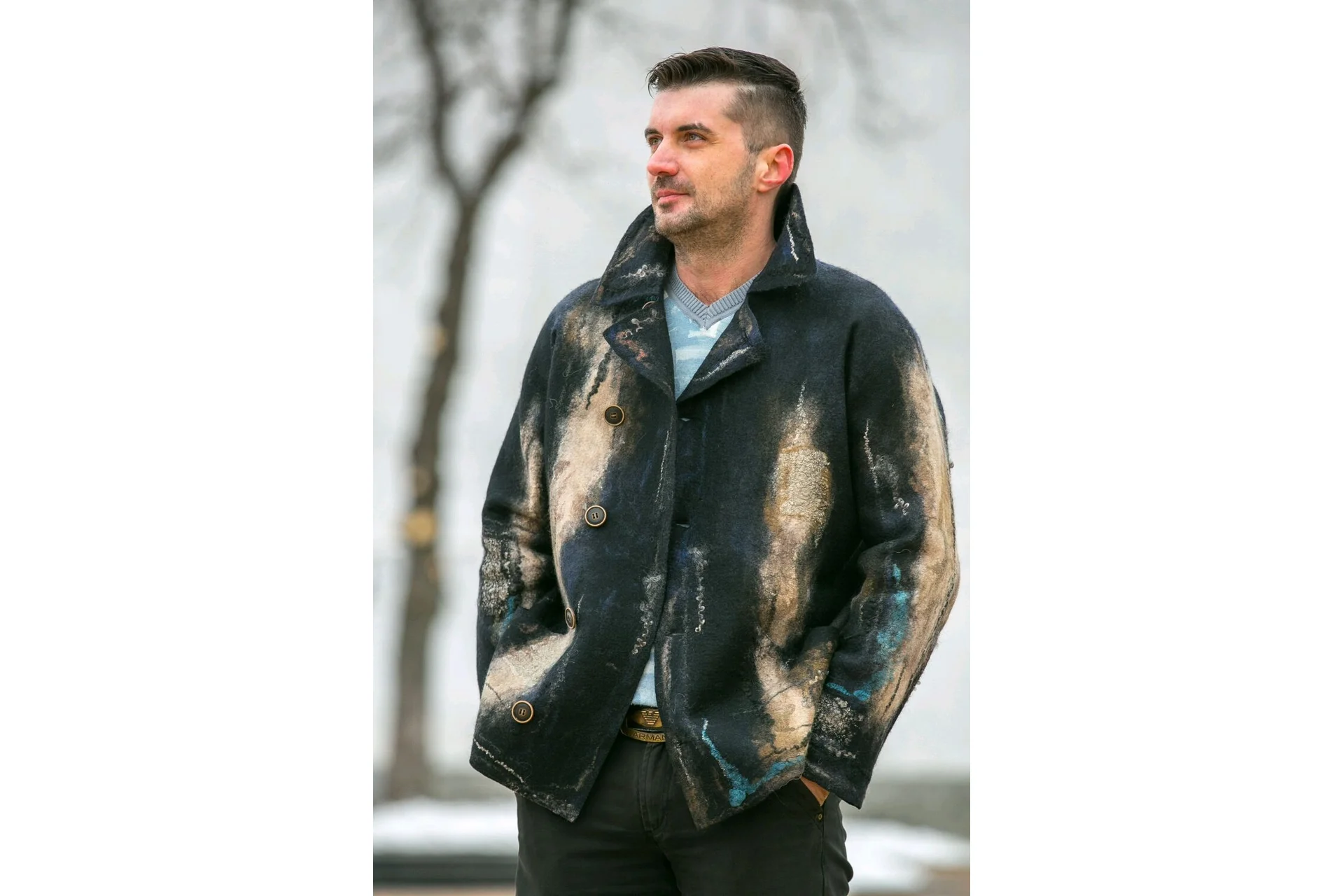 Мужская валяная куртка «Al mare nero» (Наталья Швец), фото 1 из 1.