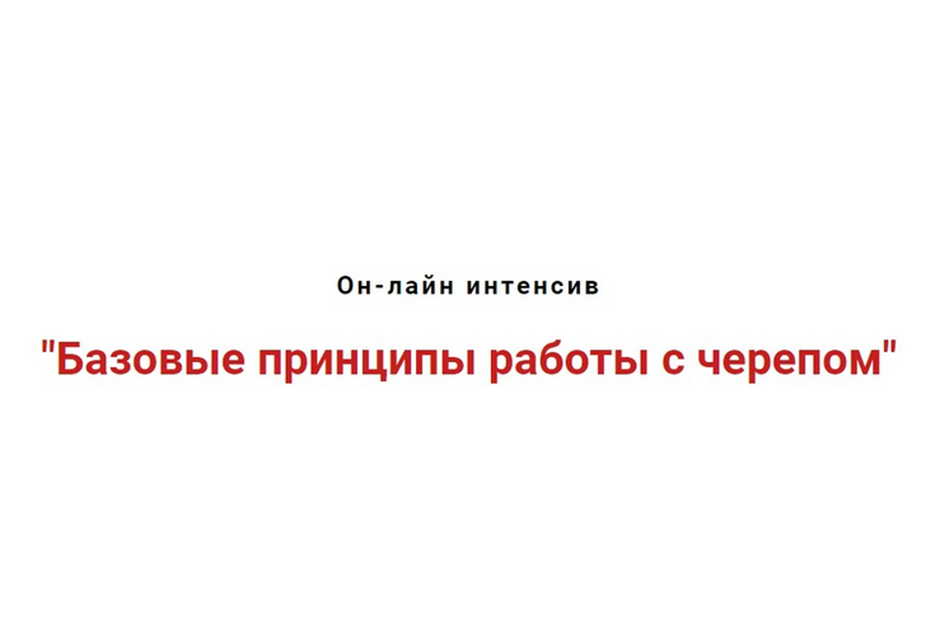 Базовые принципы работы с черепом (Игорь Атрощенко), фото 1 из 1.