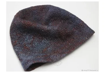 Шапка бини из трикотажного фактурного войлока (Ирина Панова)