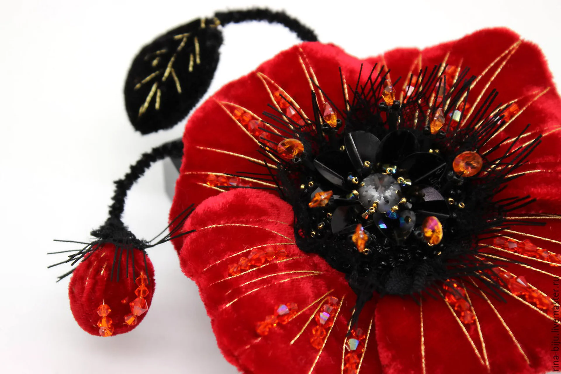 Брошь Мак (Ирина Абдурахимова), фото 1 из 1.