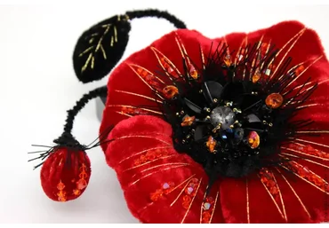 Брошь Мак (Ирина Абдурахимова)