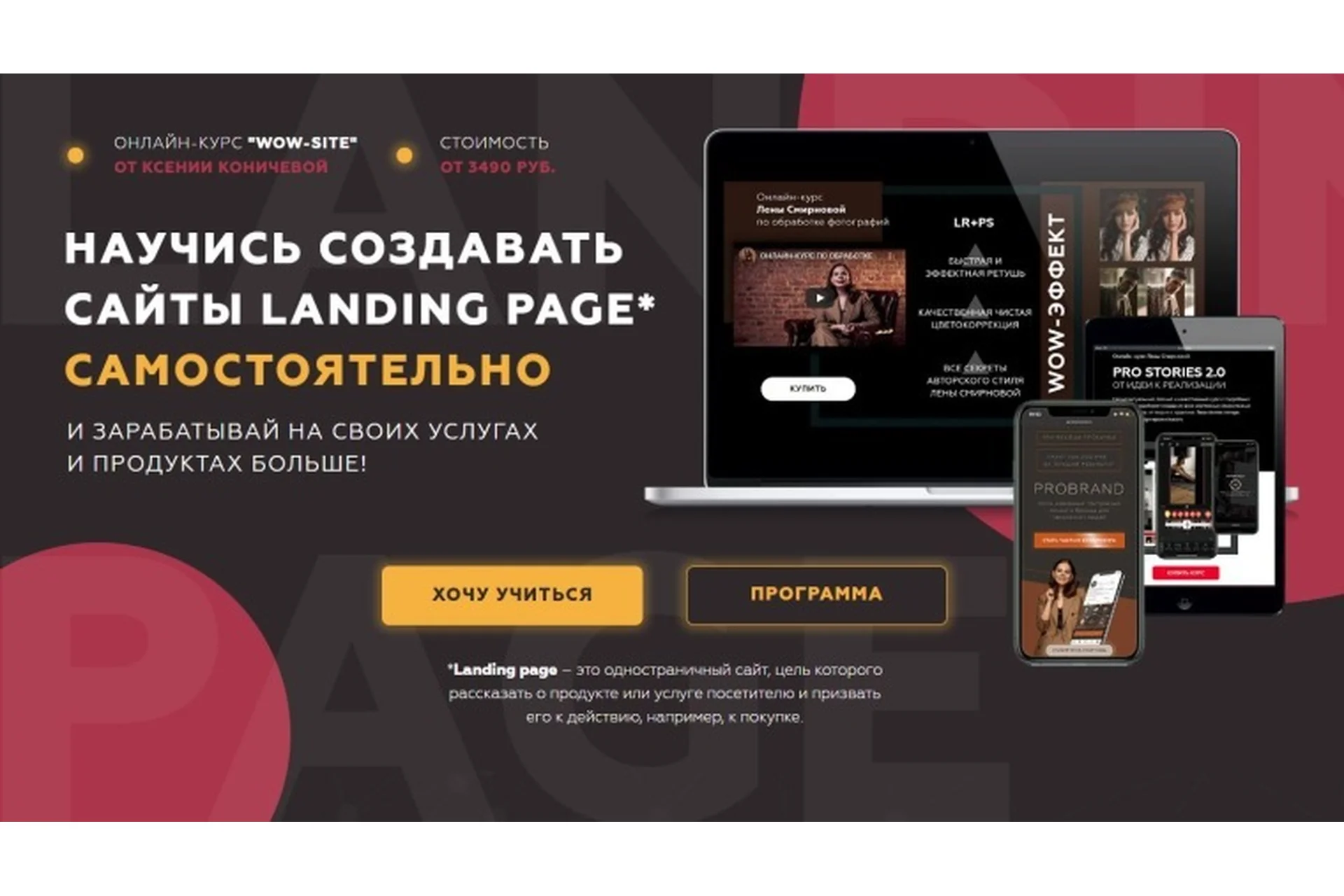 Wow-Site. Тариф Хочу изучить все сам (Ксения Коничева), фото 1 из 1.