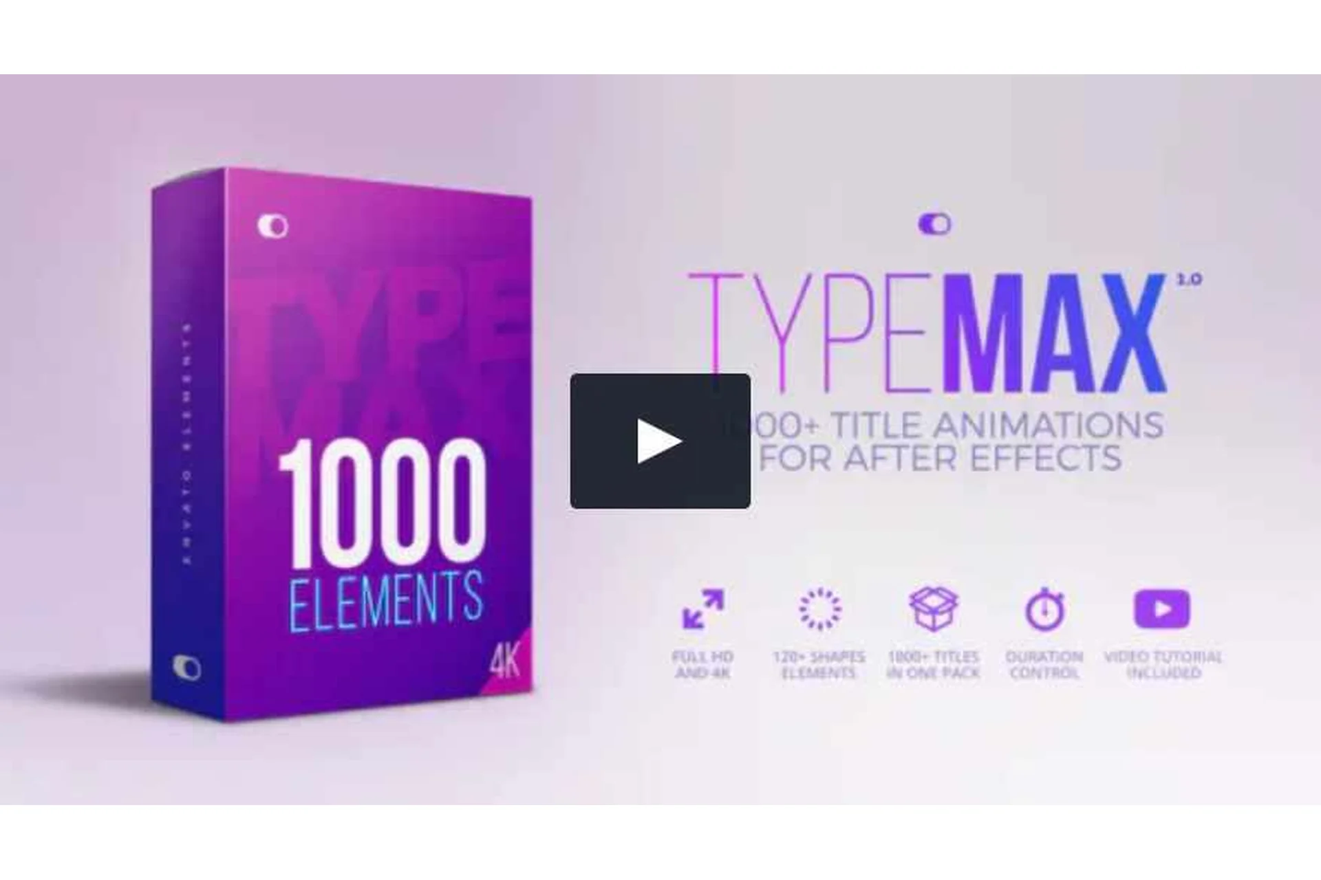 [Videohive] Typemax 1000+ Набор видео заголовков для After Effects и Обучение, фото 1 из 1.