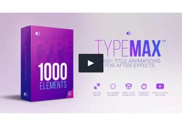 [Videohive] Typemax 1000+ Набор видео заголовков для After Effects и Обучение