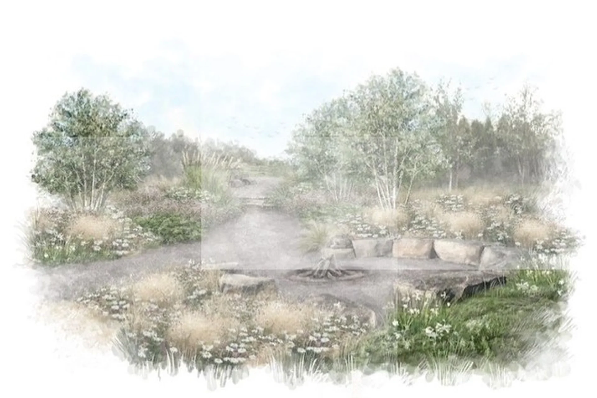 [Школа ландшафтного скетчинга] Уникальная пейзажная техника для ландшафта (Дарья Вендина), фото 1 из 1.