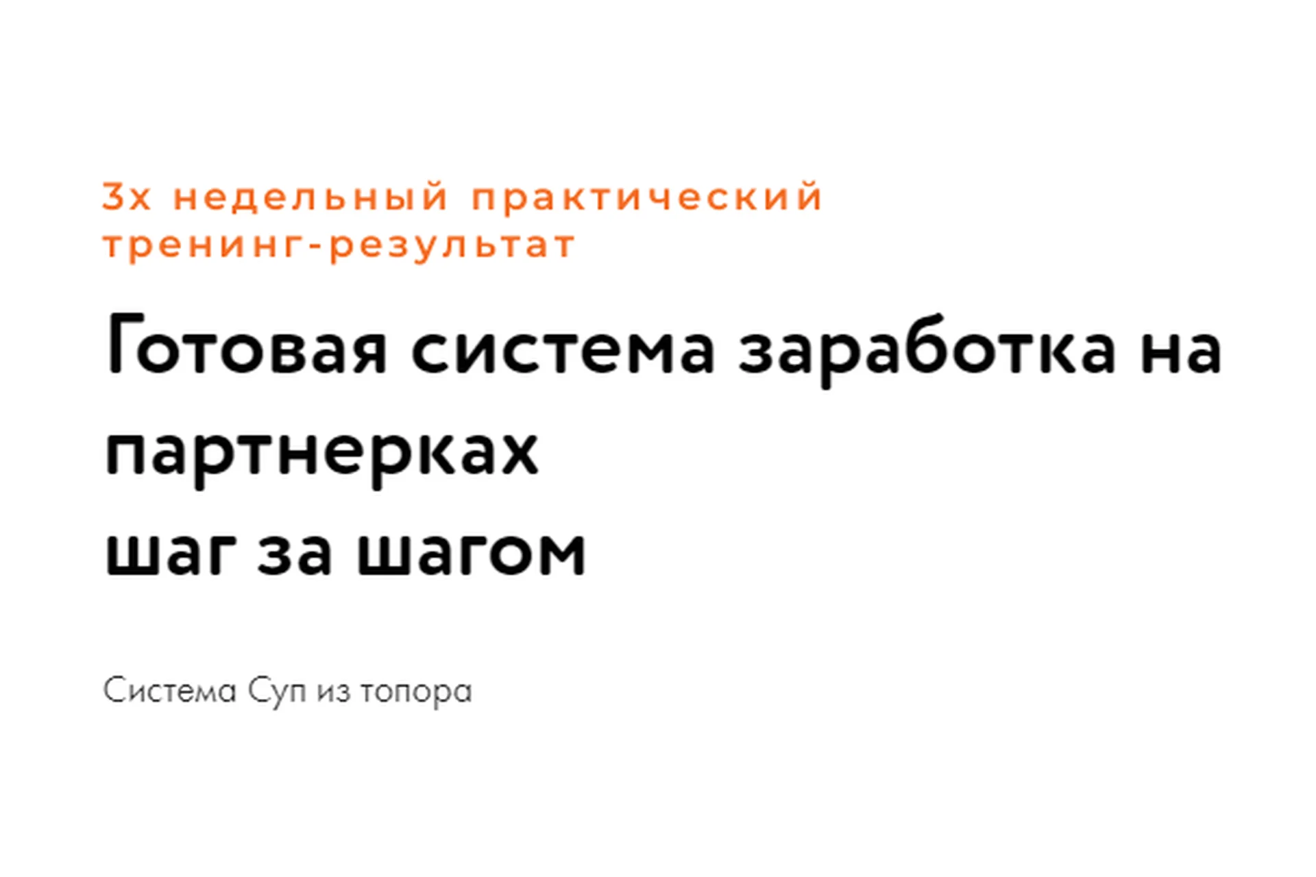 Суп из топора. Готовая система заработка на партнерках шаг за шагом (Ольга Филиппова), фото 1 из 1.