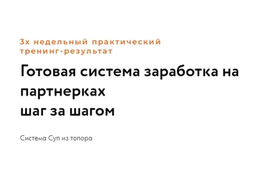 Суп из топора. Готовая система заработка на партнерках шаг за шагом (Ольга Филиппова)