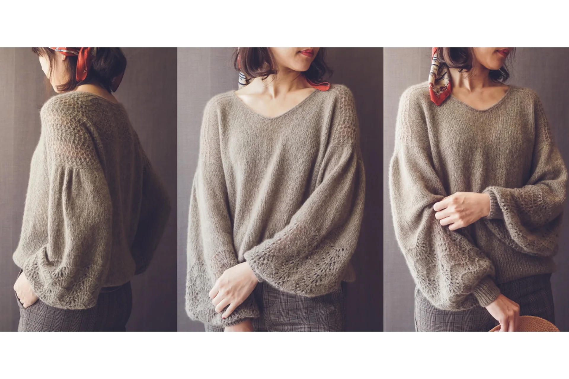 [Вяжи.ру] Пуловер с пышными рукавами Ola, фото 1 из 1.