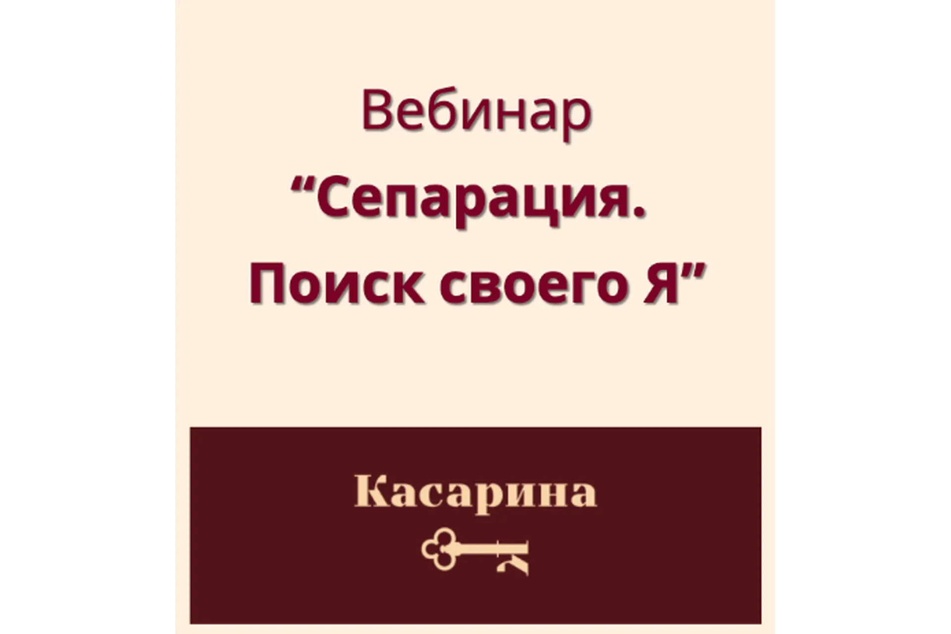 Сепарация. Поиск своего я (Наталья Касарина), фото 1 из 1.