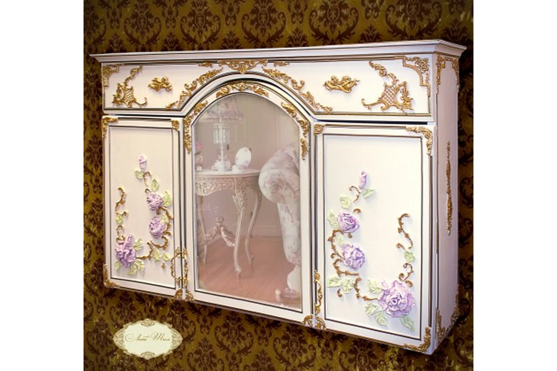 Зеркальный шкафчик «Плетистая роза» (Люба Тим), фото 1 из 1.