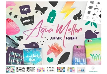 [CreativeMarket] Aqua Mellon Artistic Toolkit / Пресеты для фото (Milka)