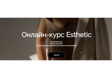 Esthetic. Авторский курс по визуальному оформлению аккаунта в Инстаграм (Диана Ошкина)
