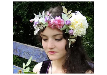 [Русская школа цветоделия] Венок невесты (Ольга Якимова)