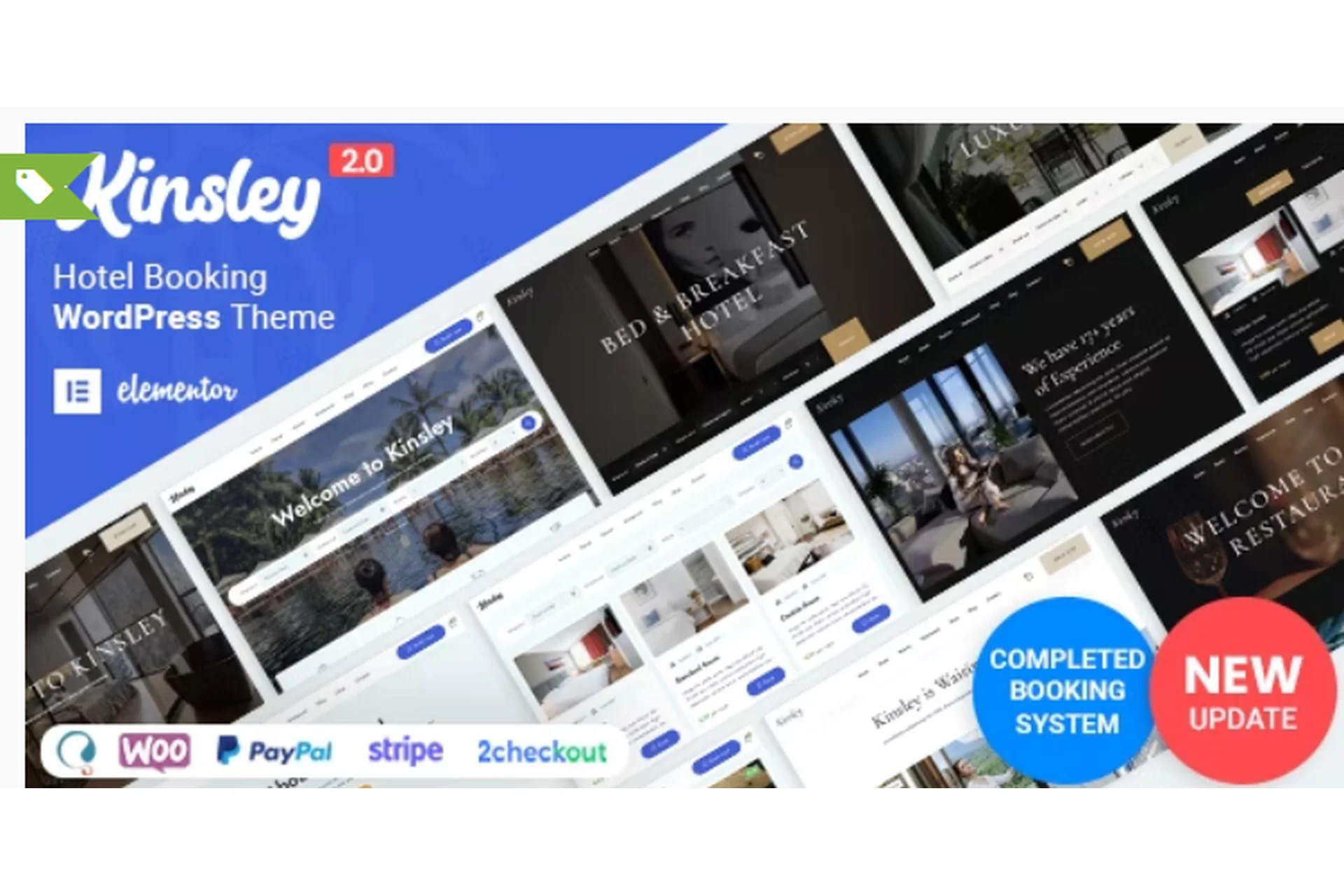 [Kinsley] Hotel WordPress Theme (bslthemes), фото 1 из 1.