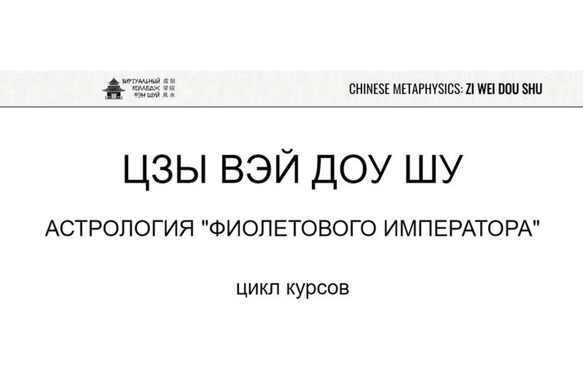 Цзы Вэй Доу Шу. 2 уровень (Юрий Сбитнев), фото 1 из 1.