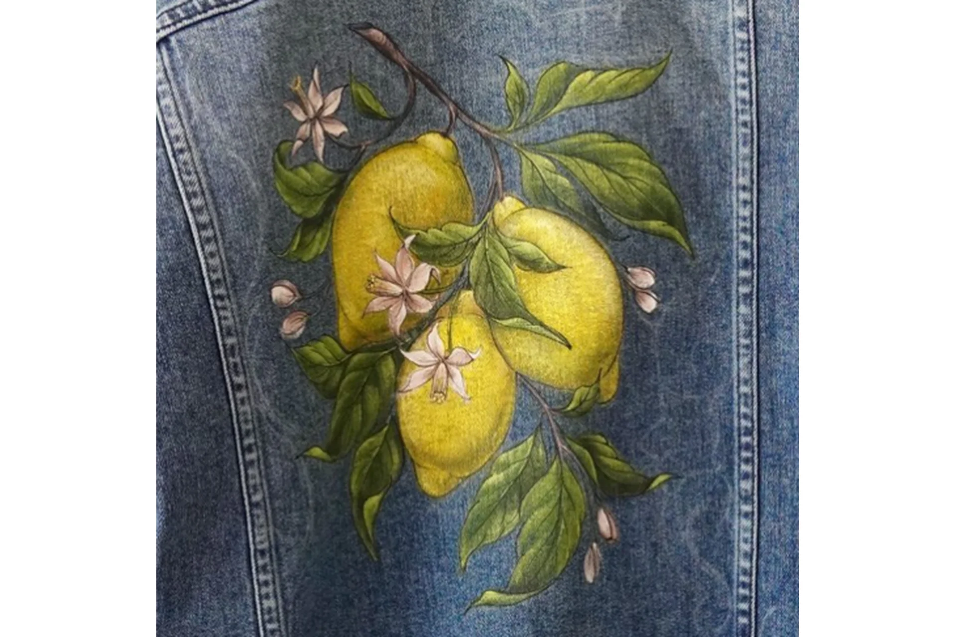 Роспись по ткани «Лимоны» (Татьяна Кудрявцева), фото 1 из 1.