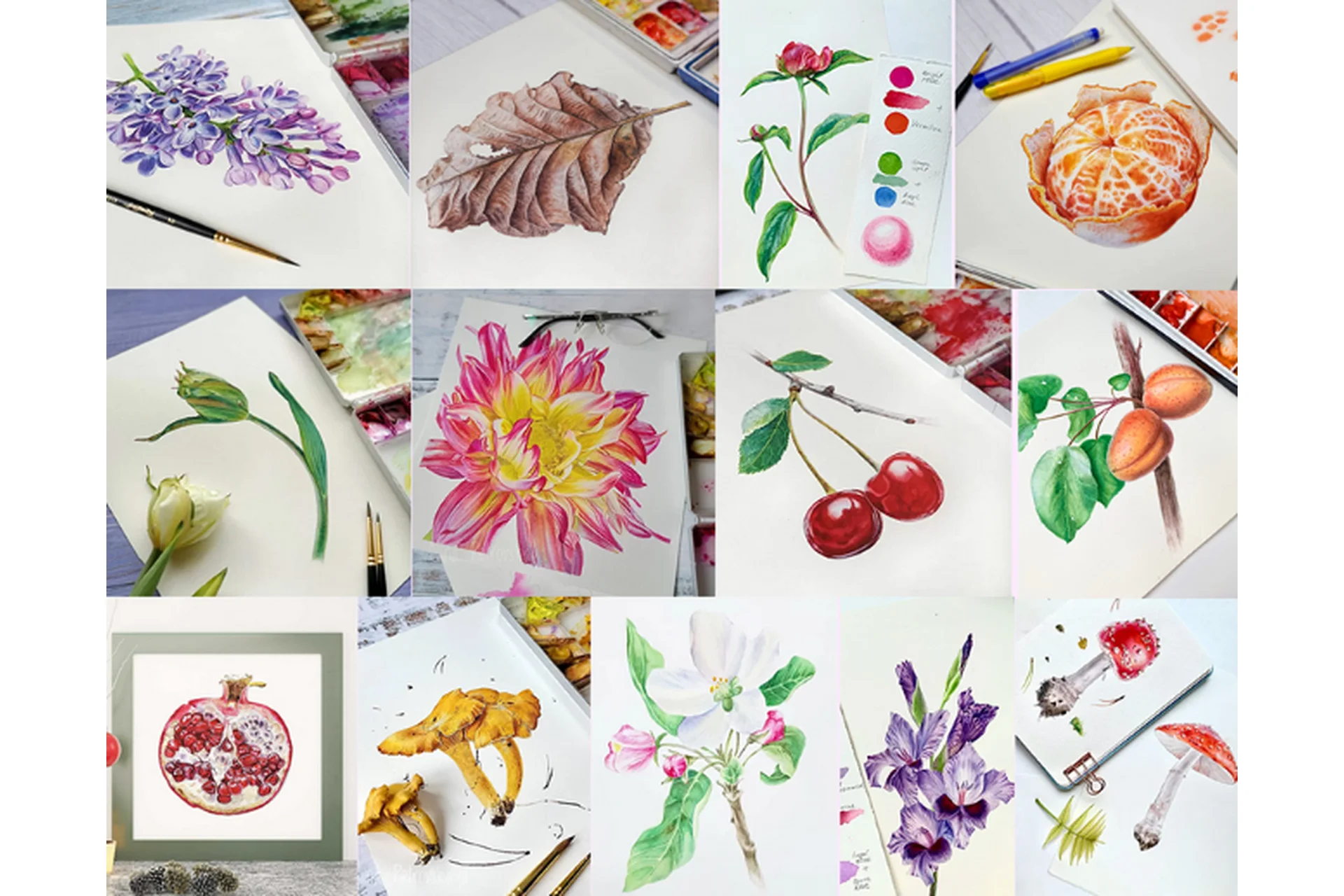 Клуб акварелистов: Ботанический сад. Тариф Без проверки (Нина Петровская), фото 1 из 1.