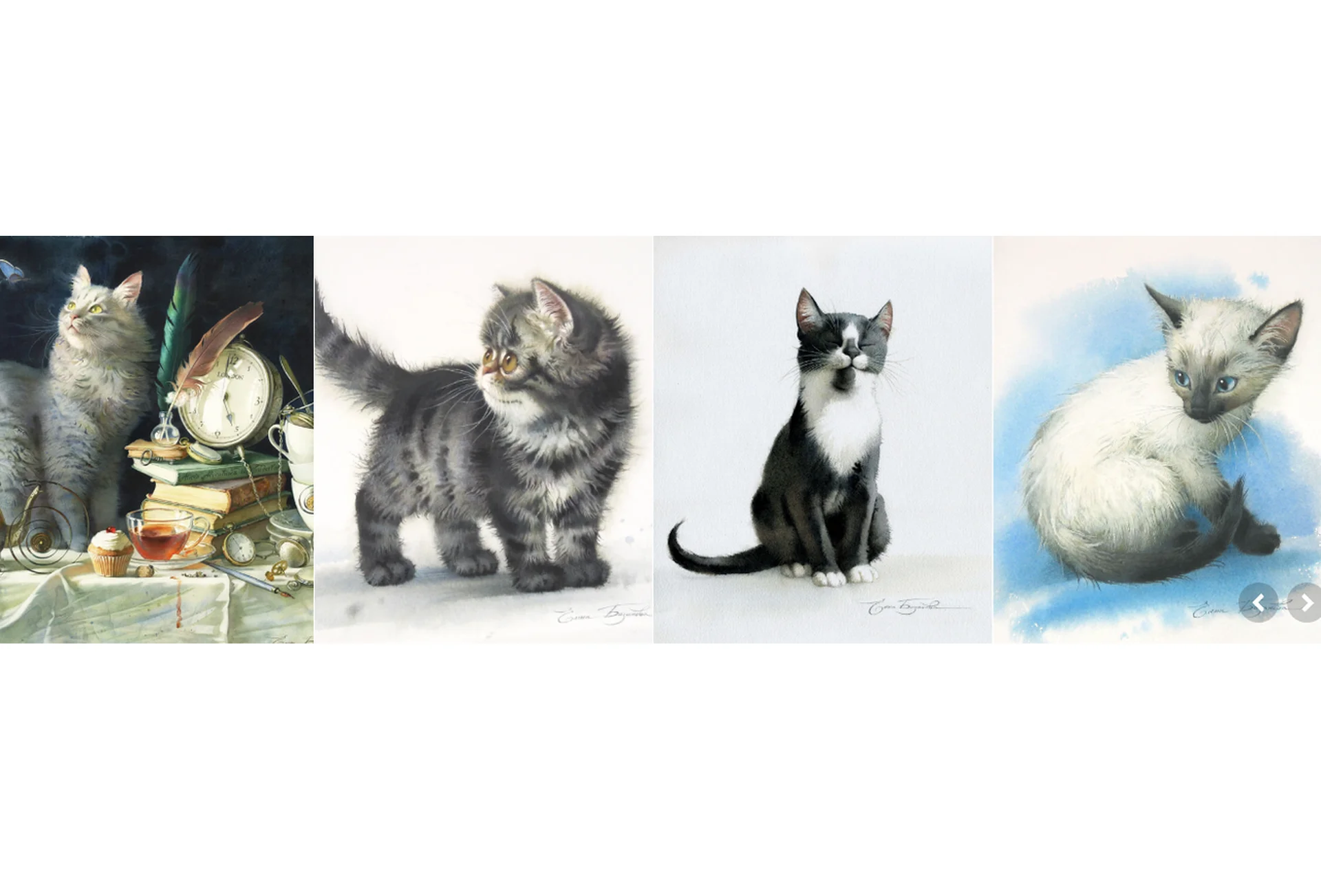 [lectoroom] Чеширик и часы акварелью  (Елена Базанова), фото 1 из 1.