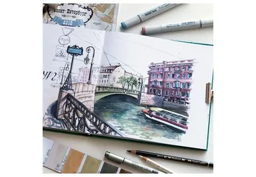 [Sketch&Draw] Городские зарисовки маркерами (Ирина Шельменко)