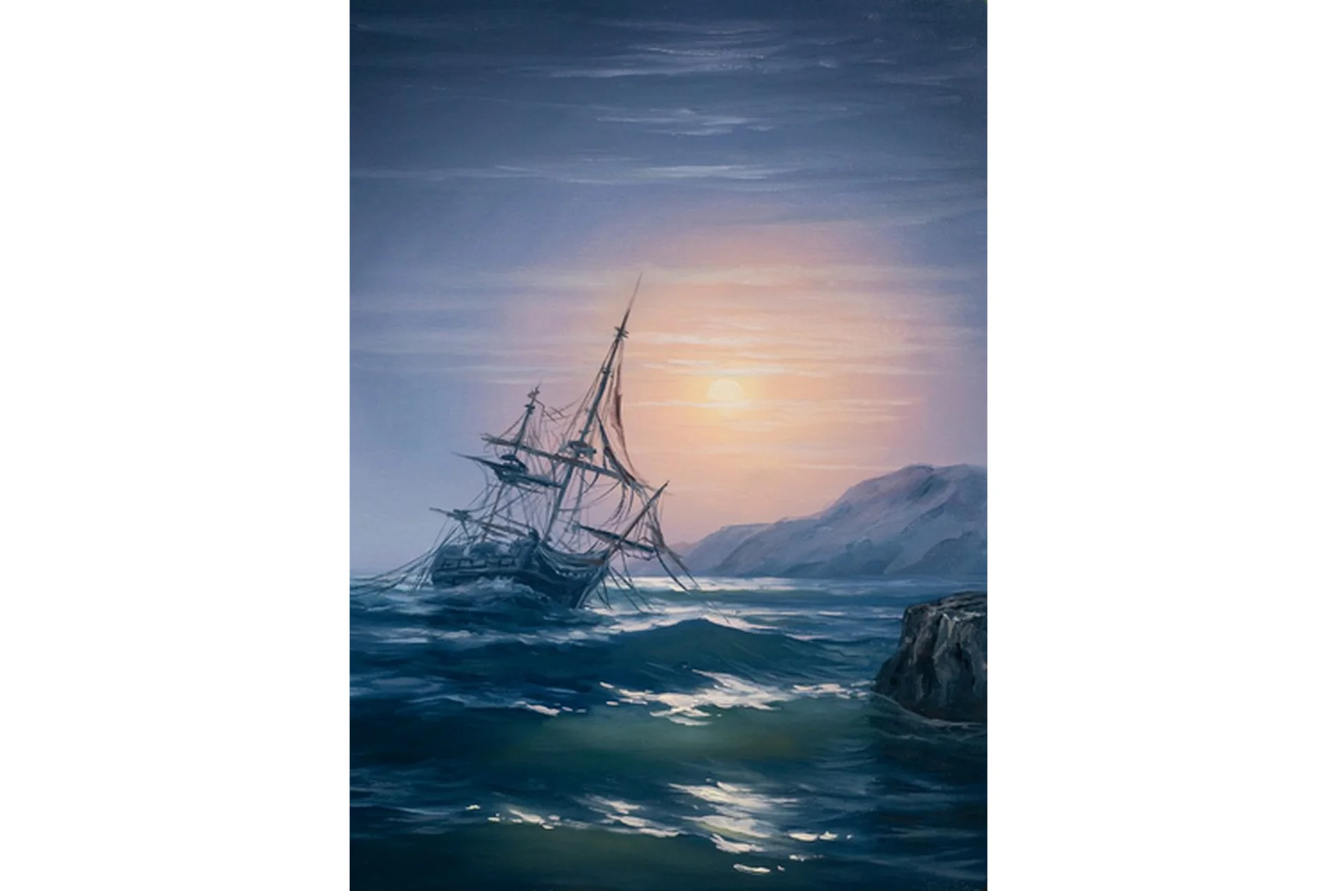 [ZartSchool] Лунная ночь на море (Татьяна Зубова), фото 1 из 1.