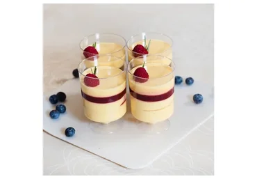 Мусс манго-маракуйя с малиновой начинкой (Марина Крикончук)