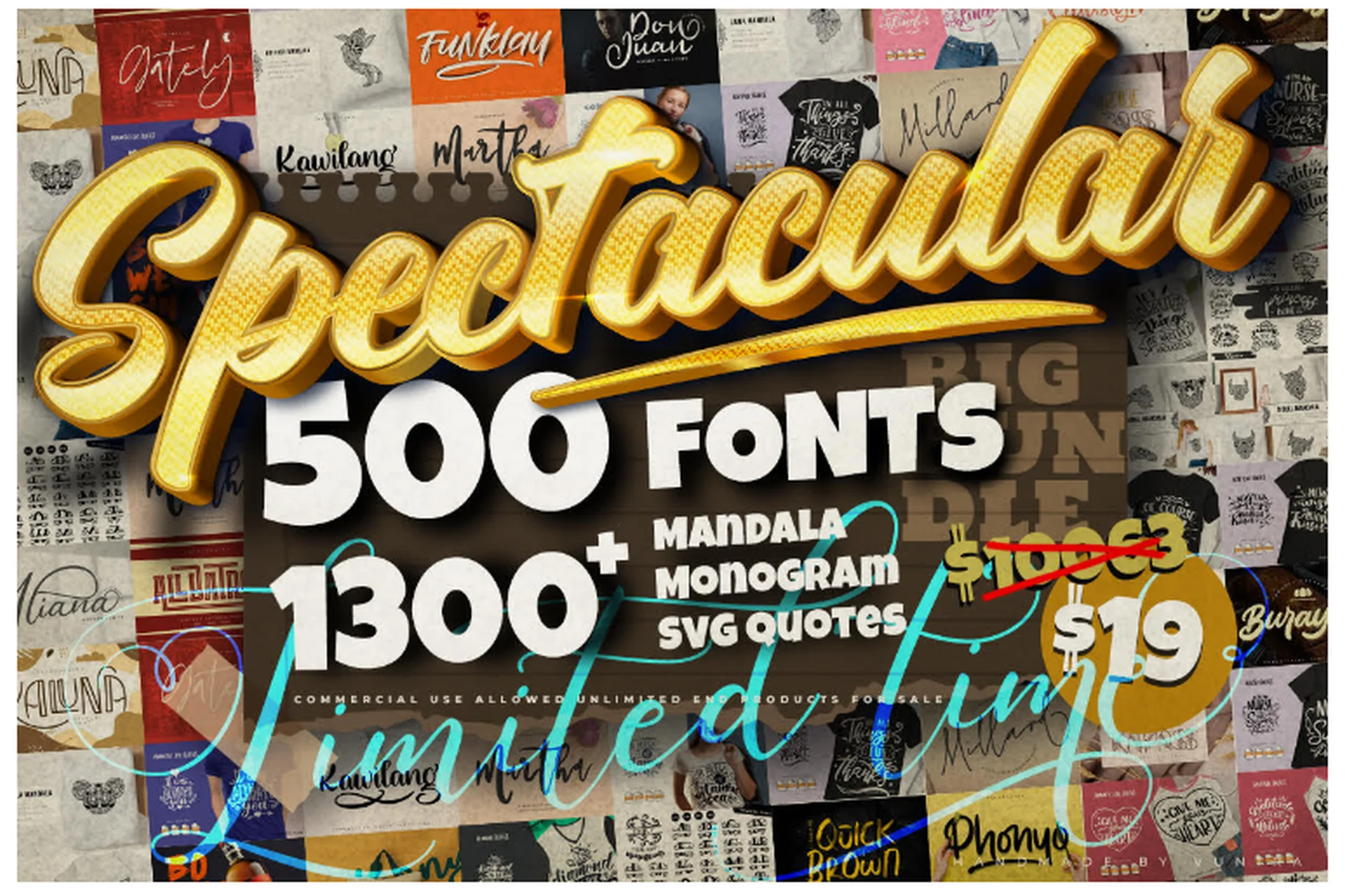[Сreativefabrica] Spectacular Collection Big Bundle (Vunira), фото 1 из 1.