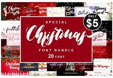 [Creativefabrica] Special Christmas Font Bundle (Sakha Design)