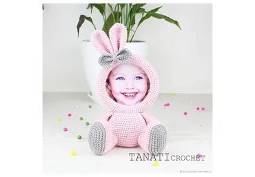 Фоторамка крючком Зайчик (Татьяна Кучеровская)