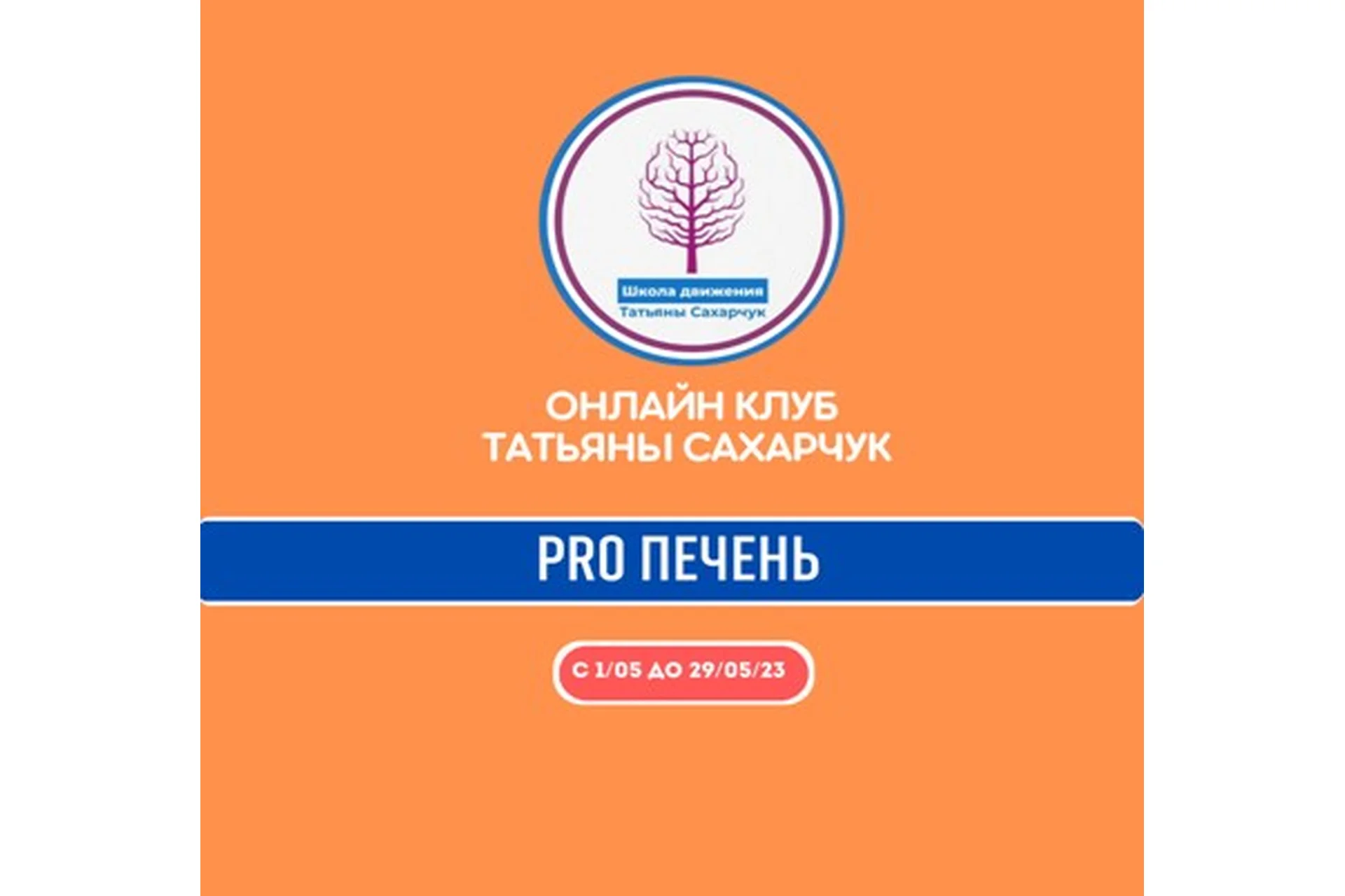 Онлайн клуб Школы движения. Восстановление здоровья - PRO Печень (Татьяна Сахарчук), фото 1 из 1.