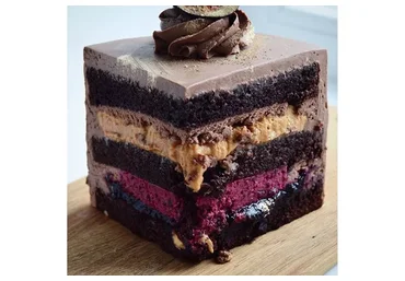 [selfsweets_spb]  Торт «Шоколад-смородина-соленая карамель». Технологическая карта (Юлия Залесских)