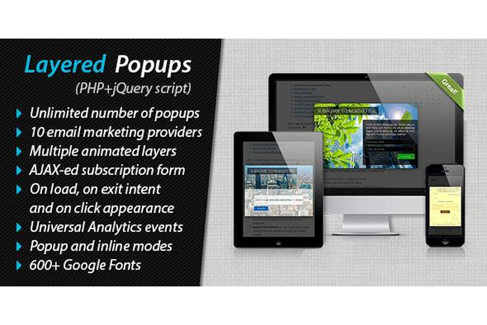 [php script] Layered Popups. Креативные всплывающие окна для любого сайта, фото 1 из 1.