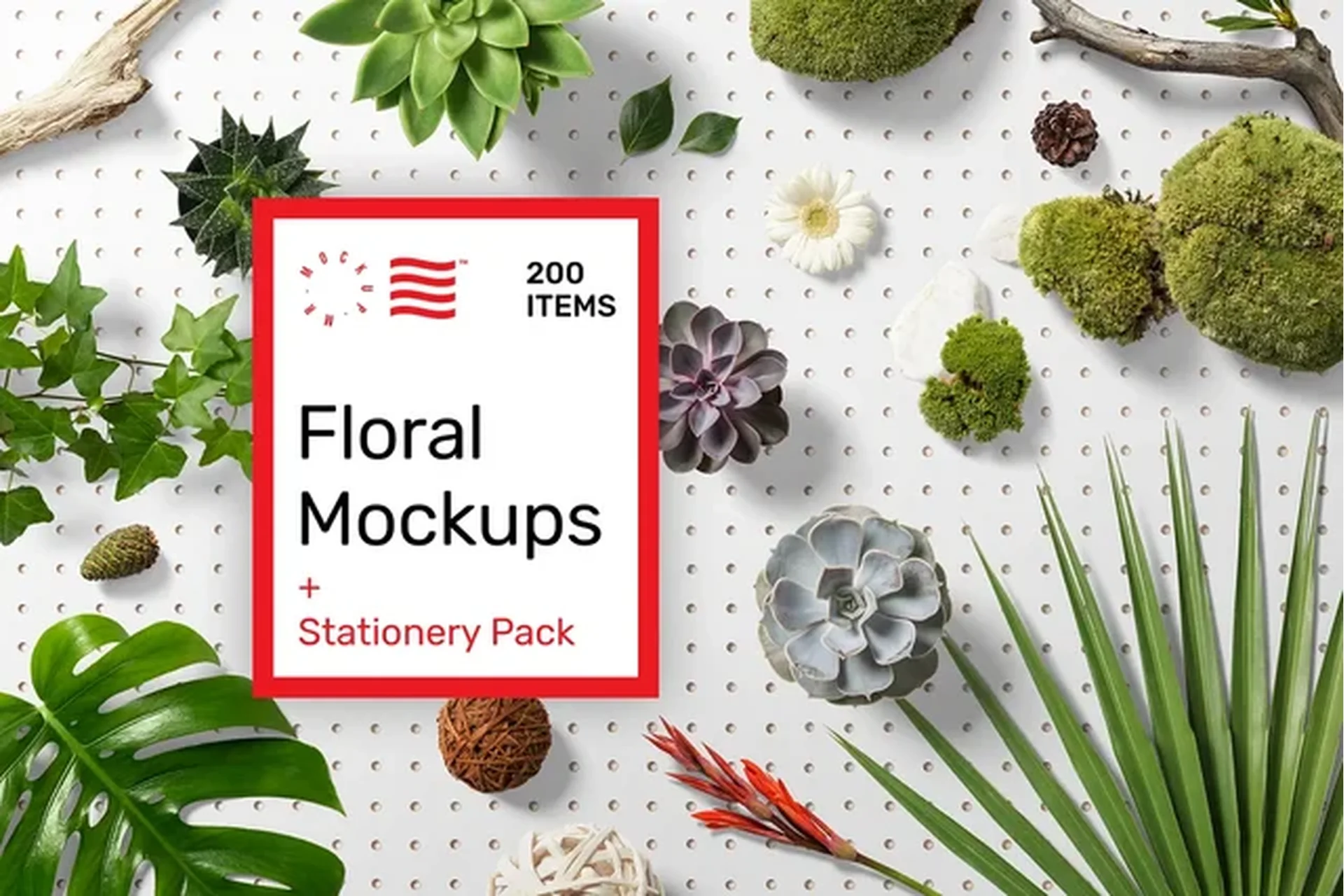 [Creativemarket] Floral Mockups + Stationery Pack (Mr.Mockup), фото 1 из 1.