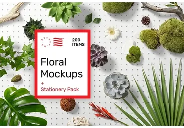 [Creativemarket] Floral Mockups + Stationery Pack (Mr.Mockup)