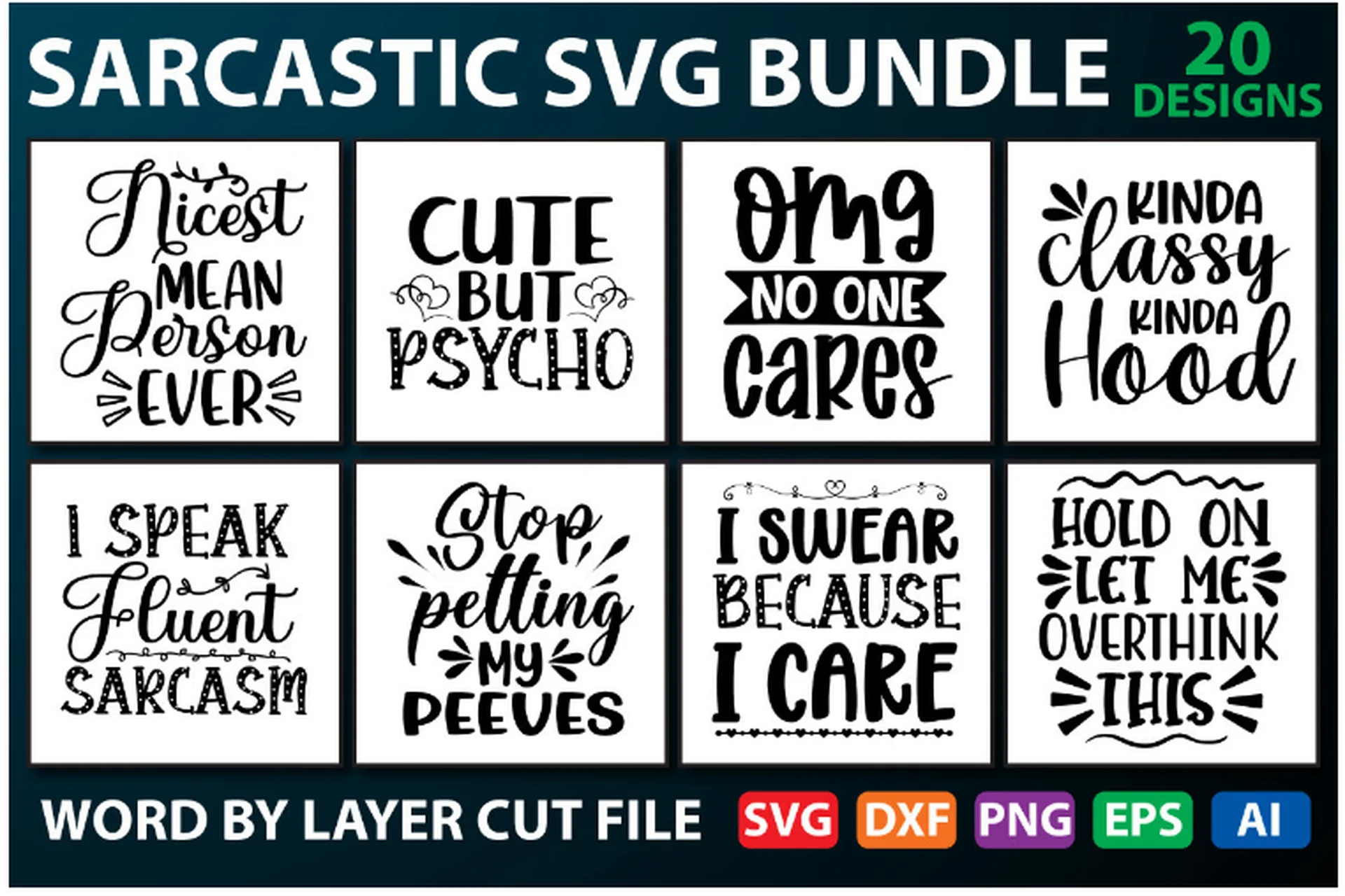 [Creativefabrica] Sarcastic SVG Bundle Vol.3 (ismetarabd), фото 1 из 1.