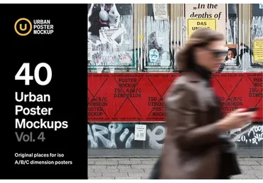 [Creativemarket] Urban Poster Mockup VOL.4 (Urban Poster Mockup)