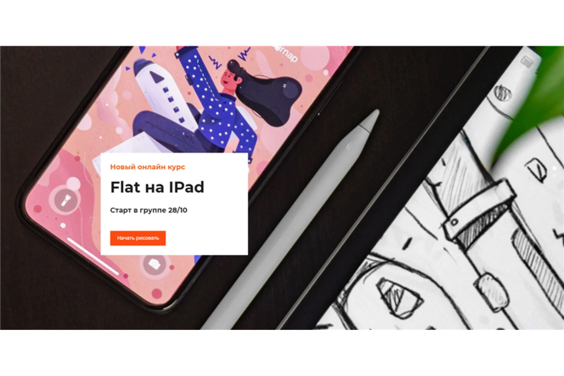 [Draw it] Flat на IPad. Flat иллюстрация (Алёна Казначеева), фото 1 из 1.