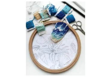 Современная вышивка на фатине (Яна Захарова)