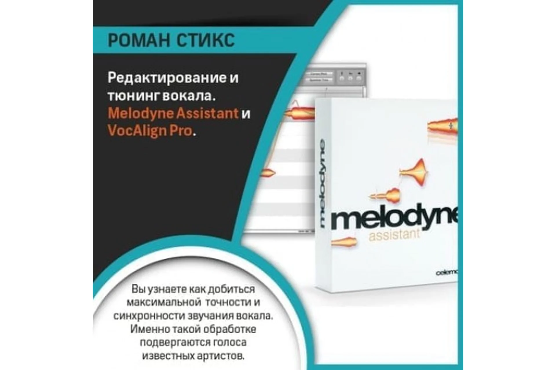 [OnlineMasterClass] Редактирование вокала. Melodyne assistant и VocAlign Pro (Роман Стикс), фото 1 из 1.