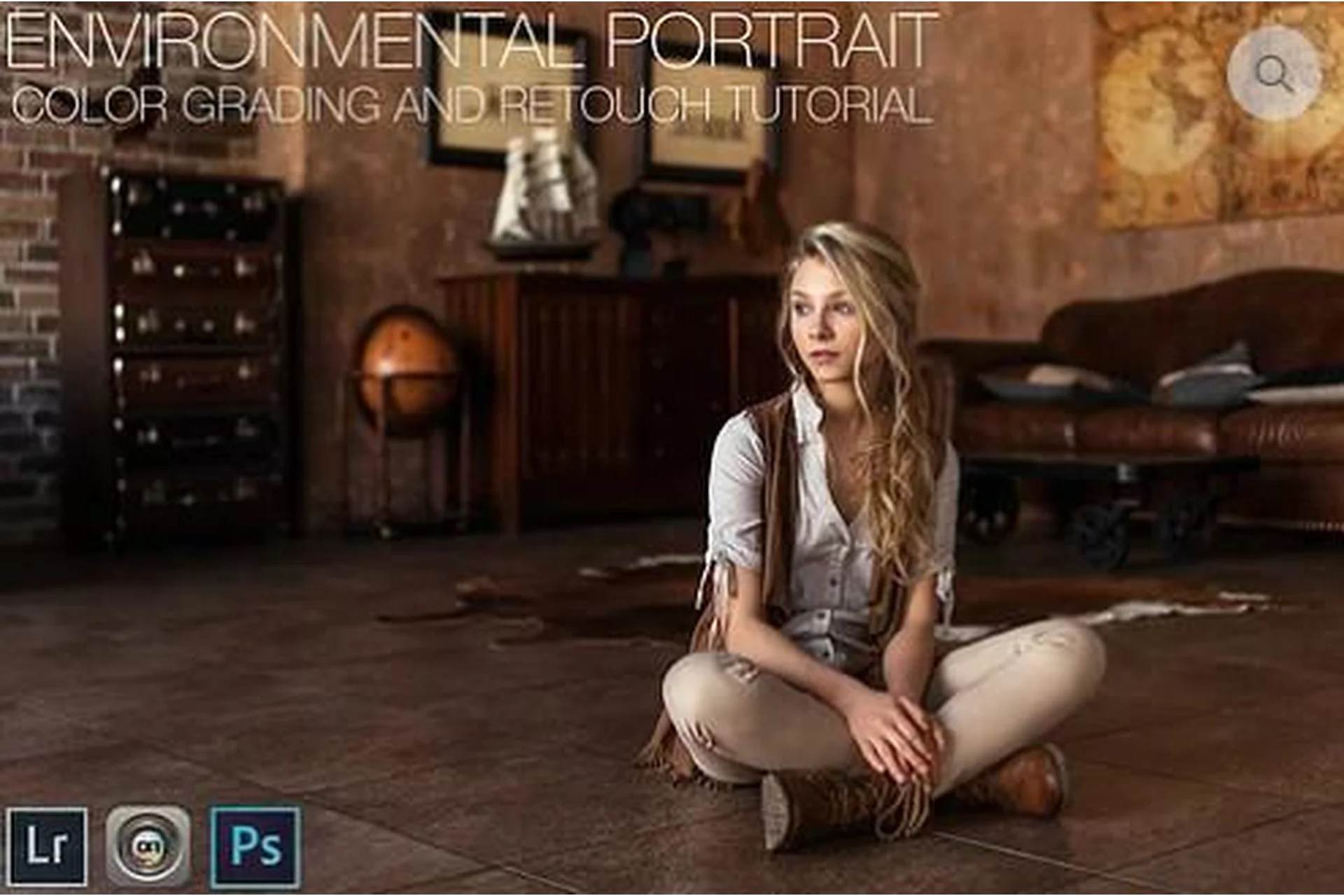Environmental Portrait Color Grading & retouch video tutorial, на английском (Максим Гусельников), фото 1 из 1.