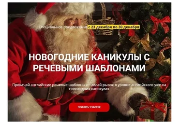 [English-Drive School] Новогодние каникулы с речевыми шаблонами. Уровень Эксперт (Людмила Мандель)