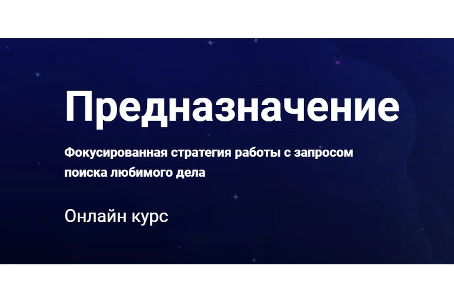 Предназначение. Стратегия работы с запросом поиска любимого дела (Наталья Приймаченко), фото 1 из 1.