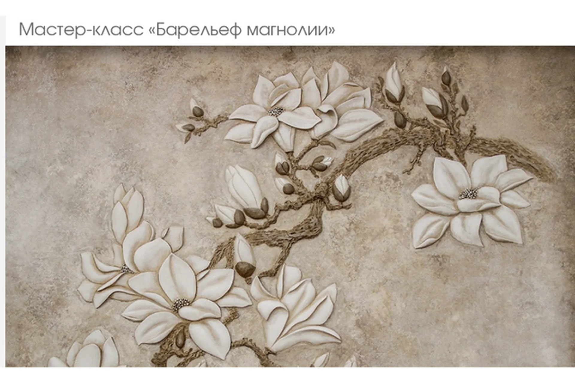 Барельеф магнолии (Юлия Быковская), фото 1 из 1.