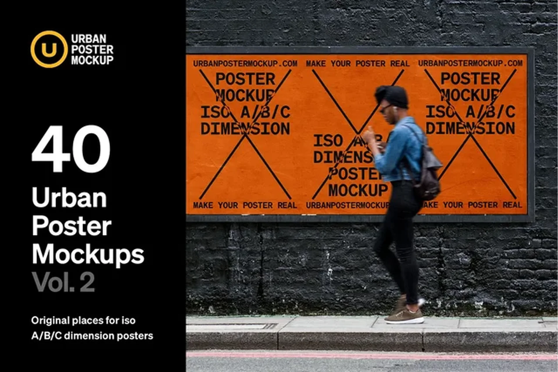 [Creativemarket] Urban Poster Mockup VOL.2 (Urban Poster Mockup), фото 1 из 1.