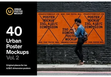 [Creativemarket] Urban Poster Mockup VOL.2 (Urban Poster Mockup)