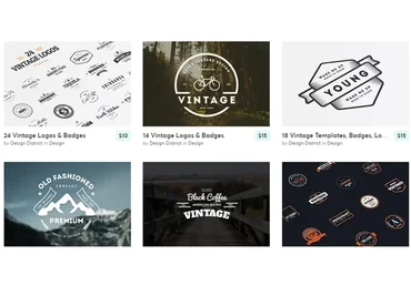 [Creative Market] Mega Bundle 1100 Logos & Badges / Мегапак из 1100 логотипов  (Design District)